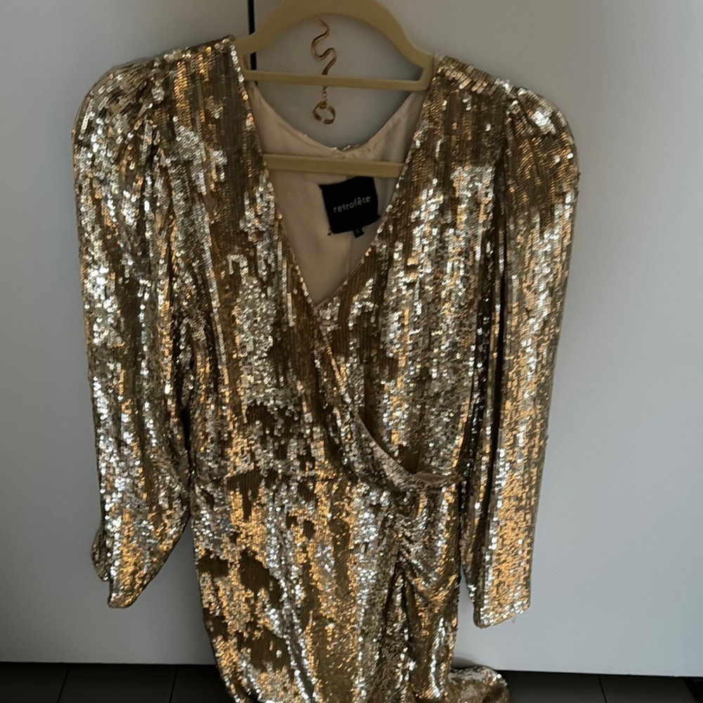 Gold Sequin Dress